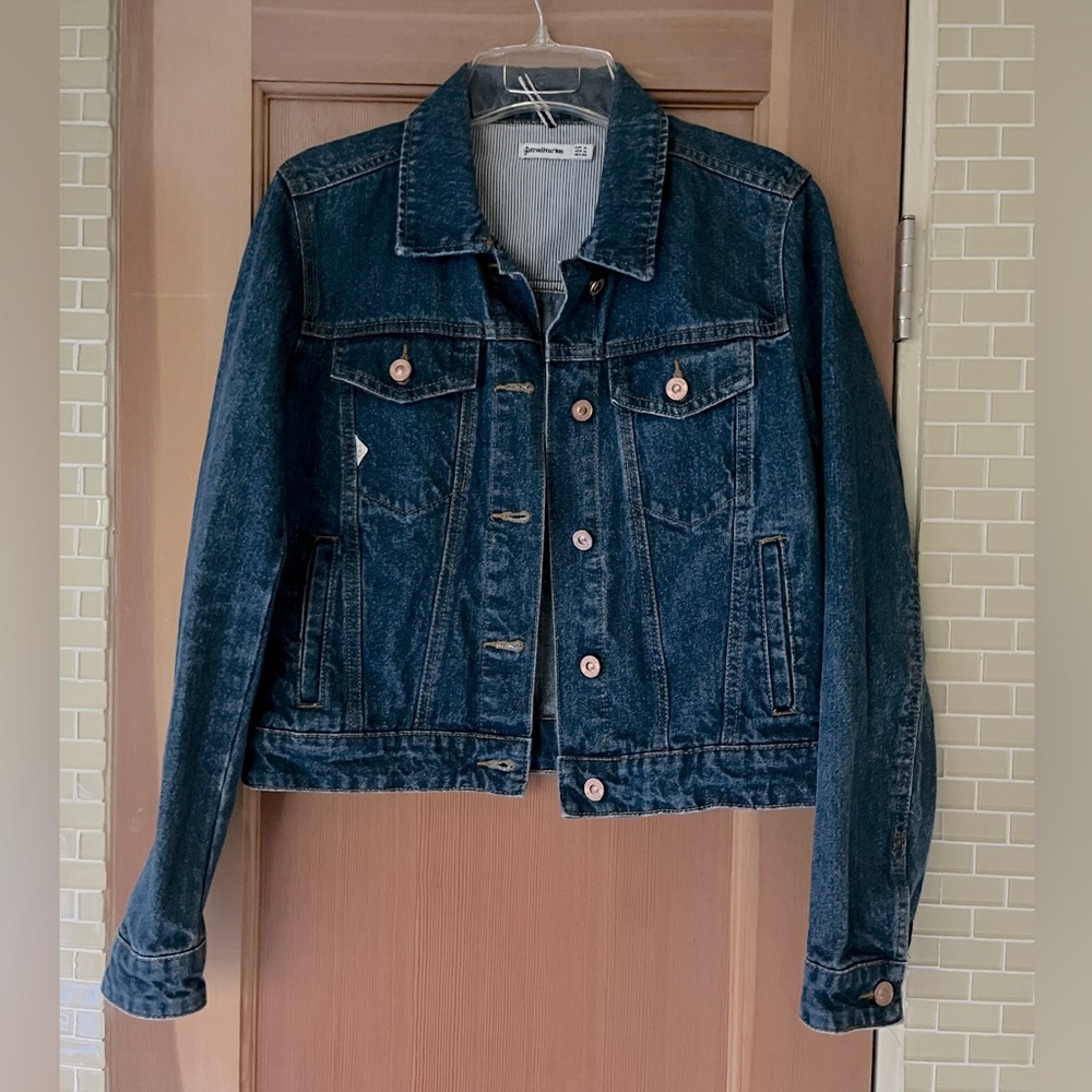Stradivarius Blue Denim Jacket Size M (fits S/M)